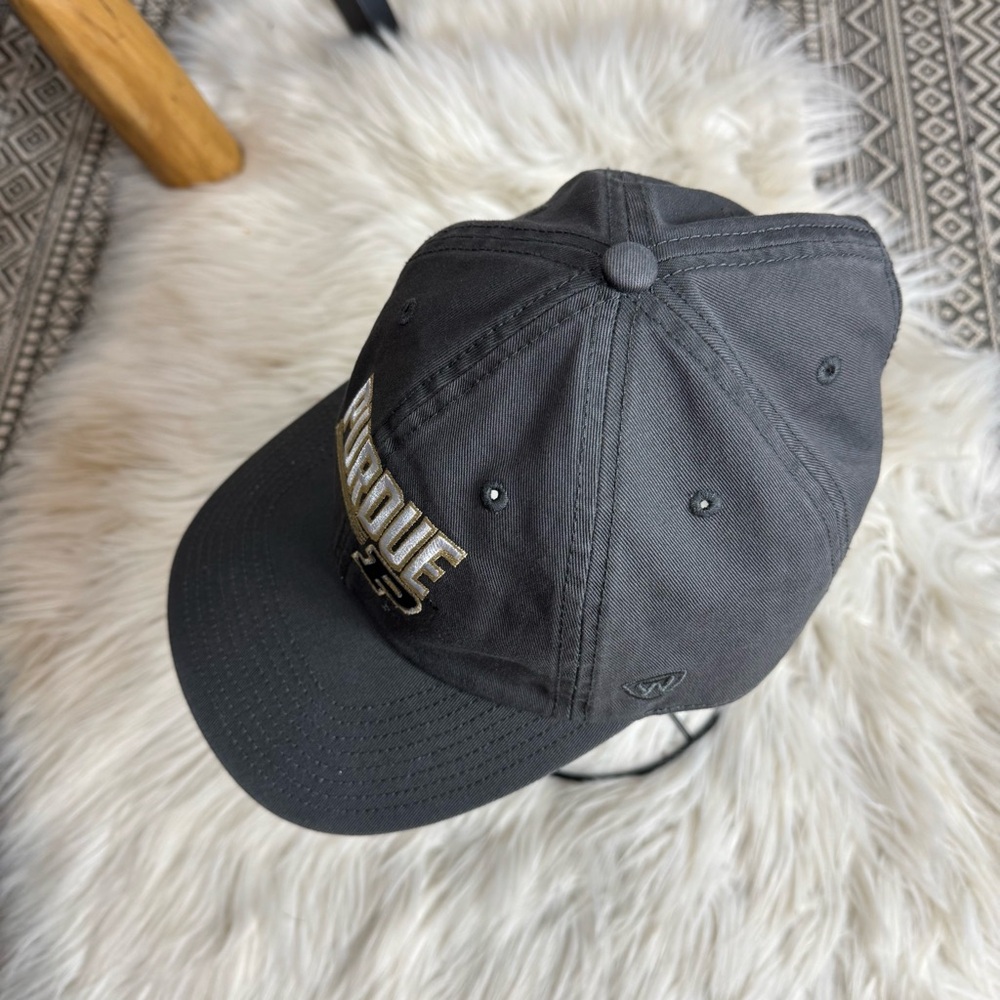 Purdue Boilermakers Top of the World Slice Adjustable Hat - Gray - Picture 2 of 6